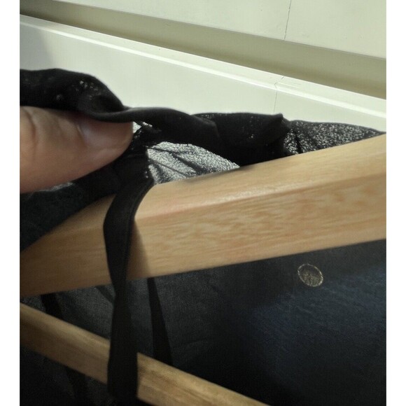 Wayward Fancies eShakti Black Floral Sheer Lined Dress Sz L Boho Whimsigoth - Picture 7 of 9